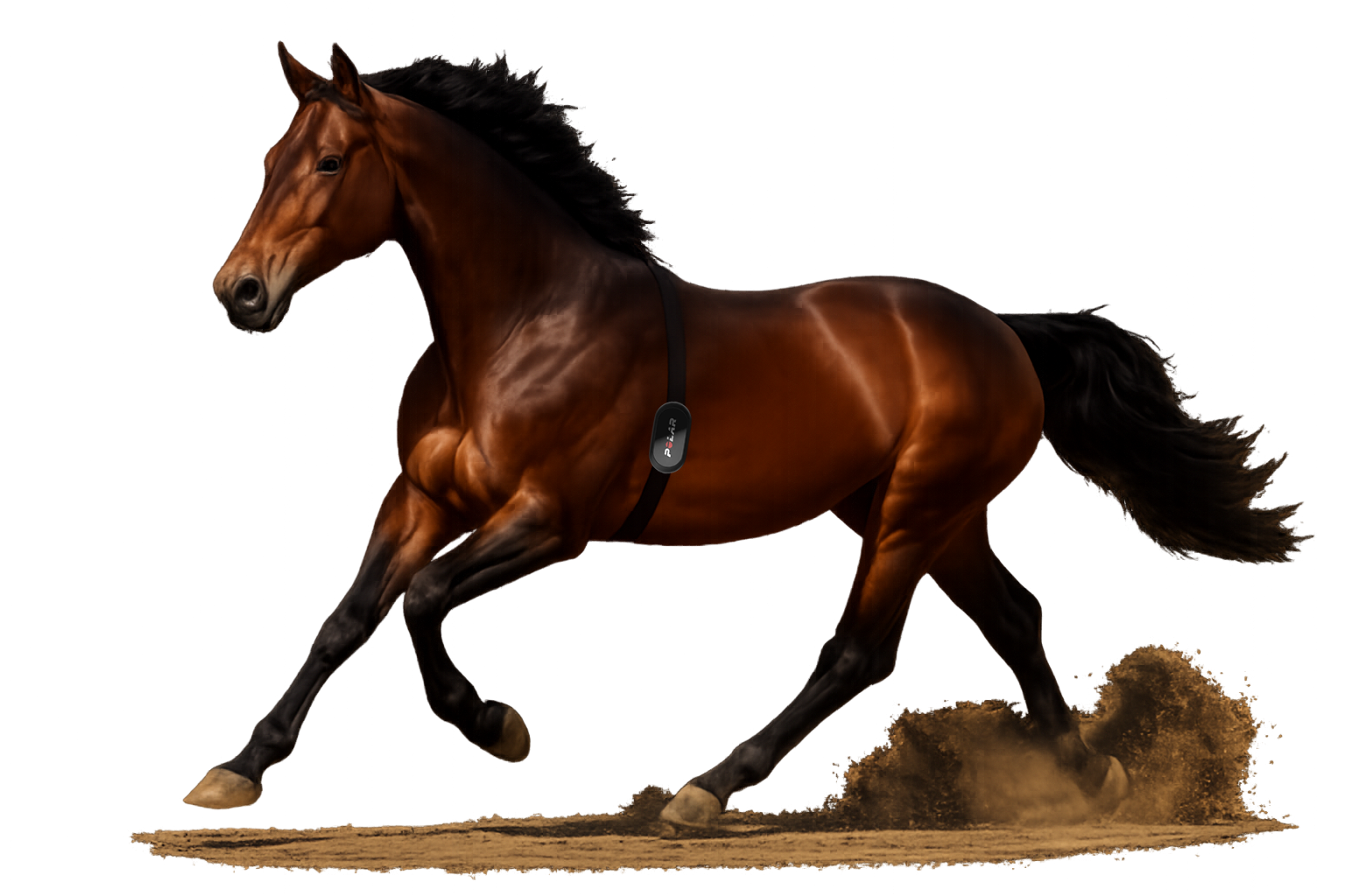 A bay horse in extended trot — Pure Horse editorial brand photography